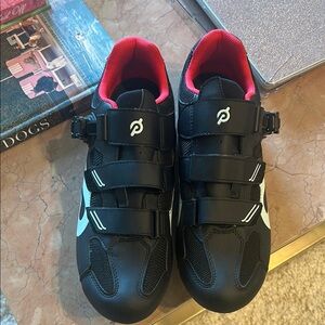 Peloton Black and Red Cycling Shoes